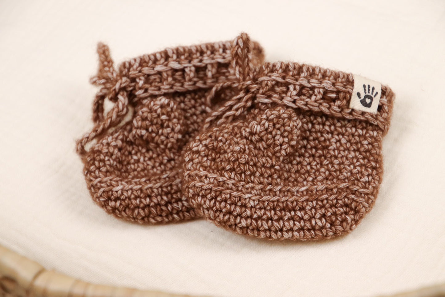 Sokjes Donkerbruin met berenoortjes