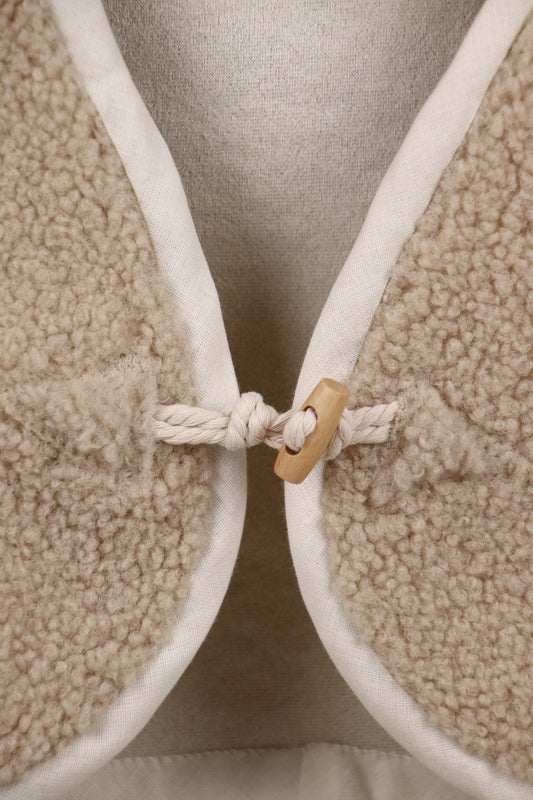 Teddy gilet Lichtbeige