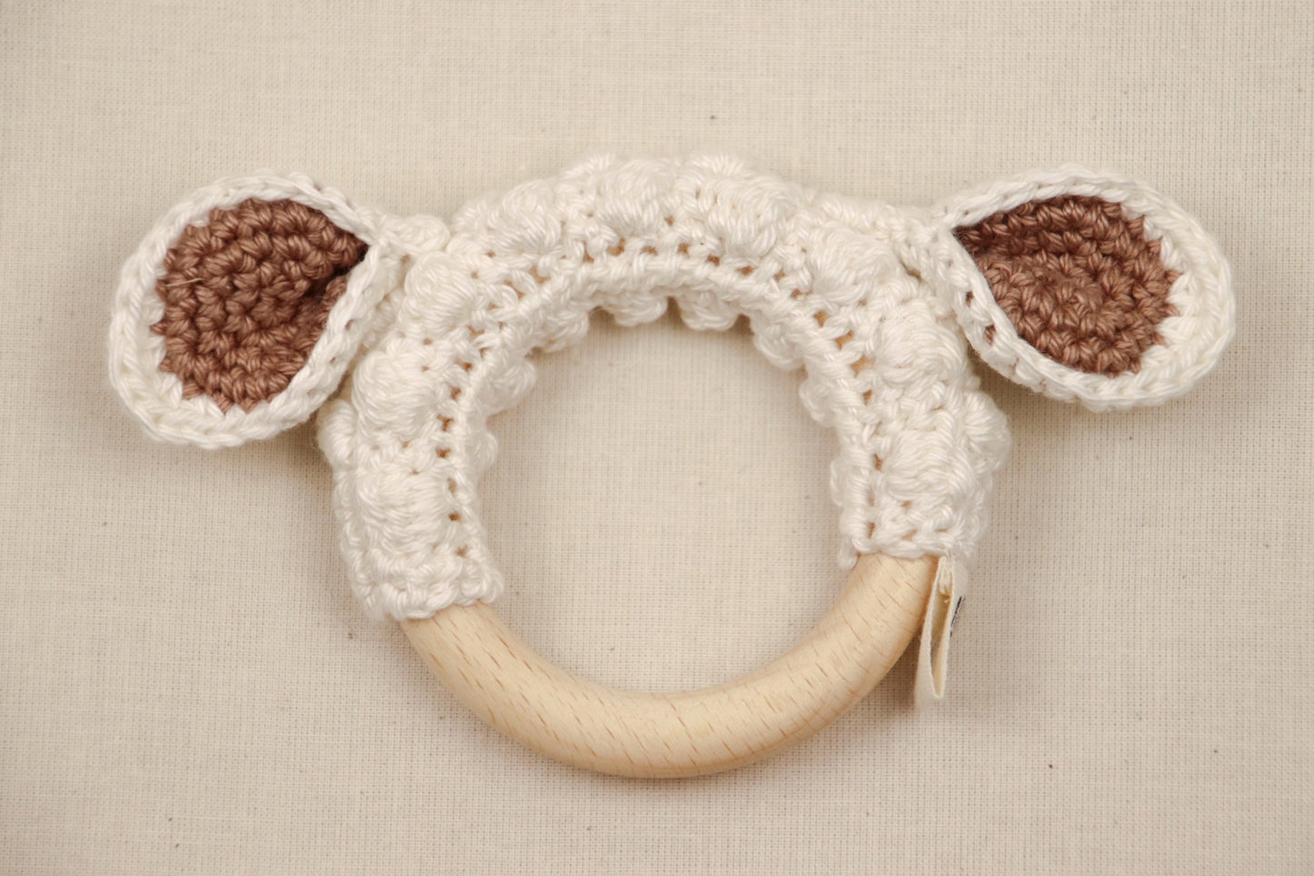 Bijtring schaap Roomwit