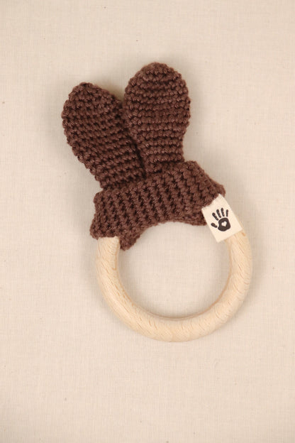 Bijtring konijn Chocolade