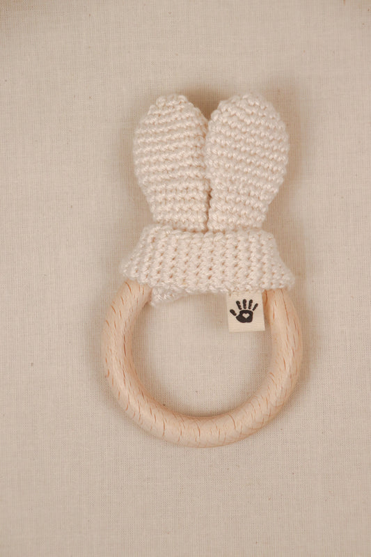 Bijtring konijn Roomwit