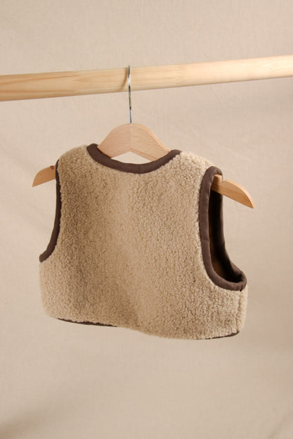 Teddy gilet Bruin