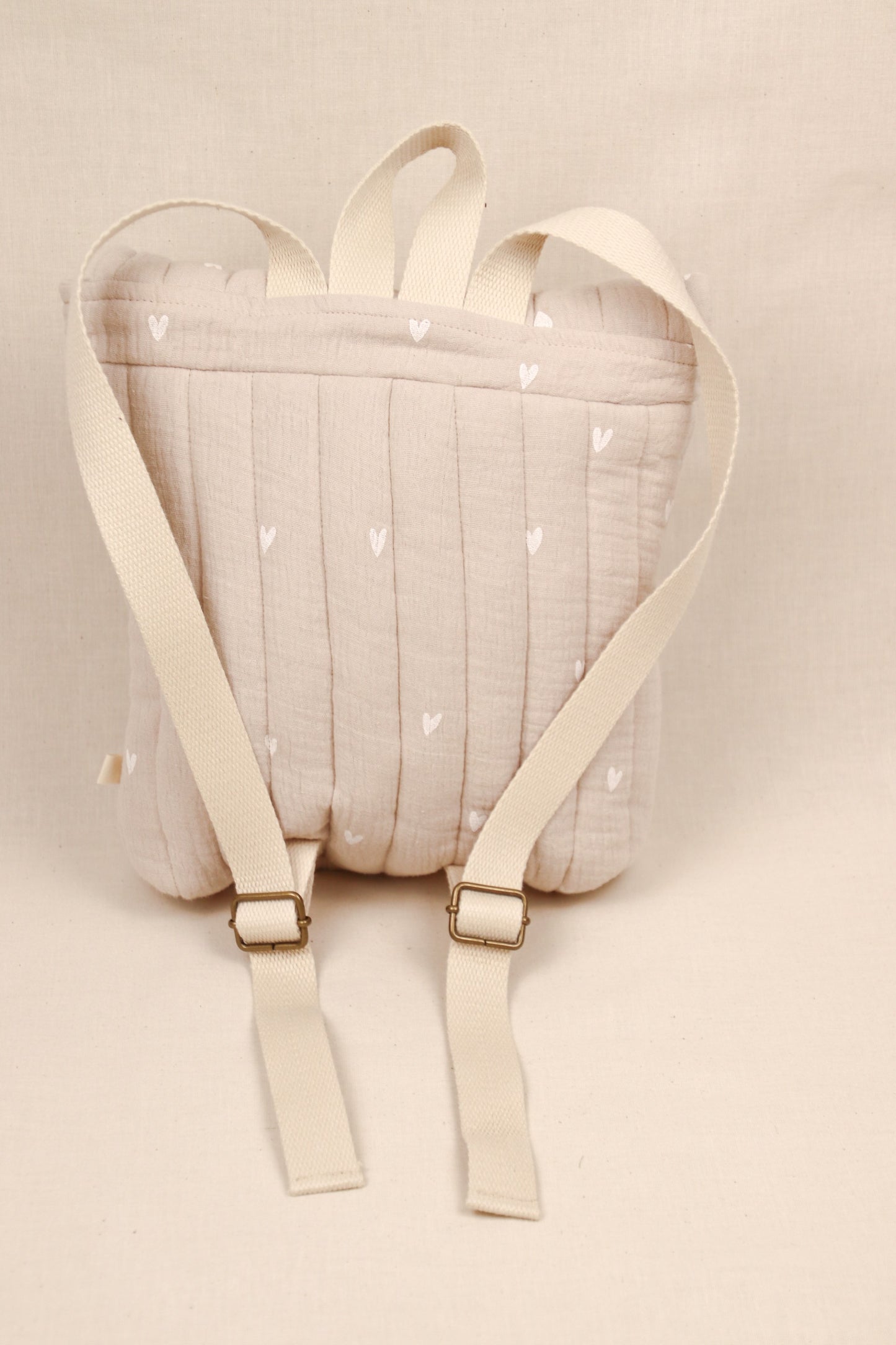 Rugzakje Grijs met hartjes