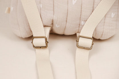 Rugzakje Grijs met hartjes