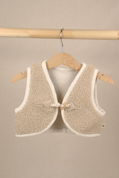Teddy gilet Lichtbeige