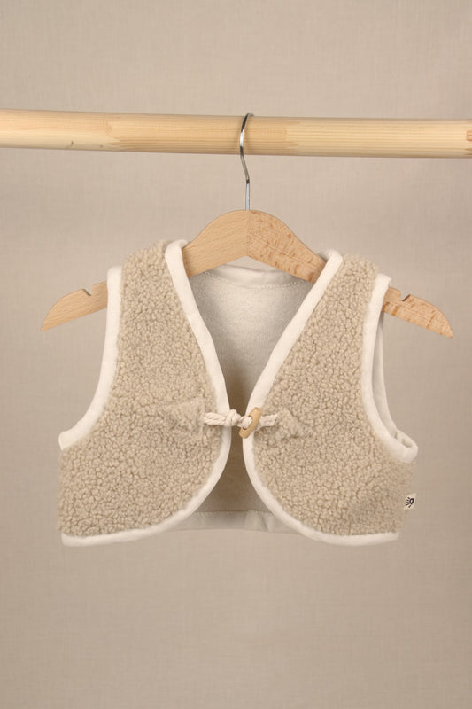 Teddy gilet Lichtbeige