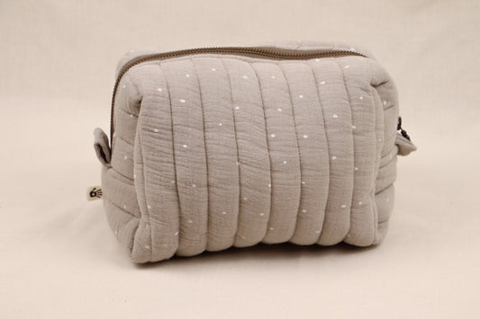 Toilettas Grijs met stippen