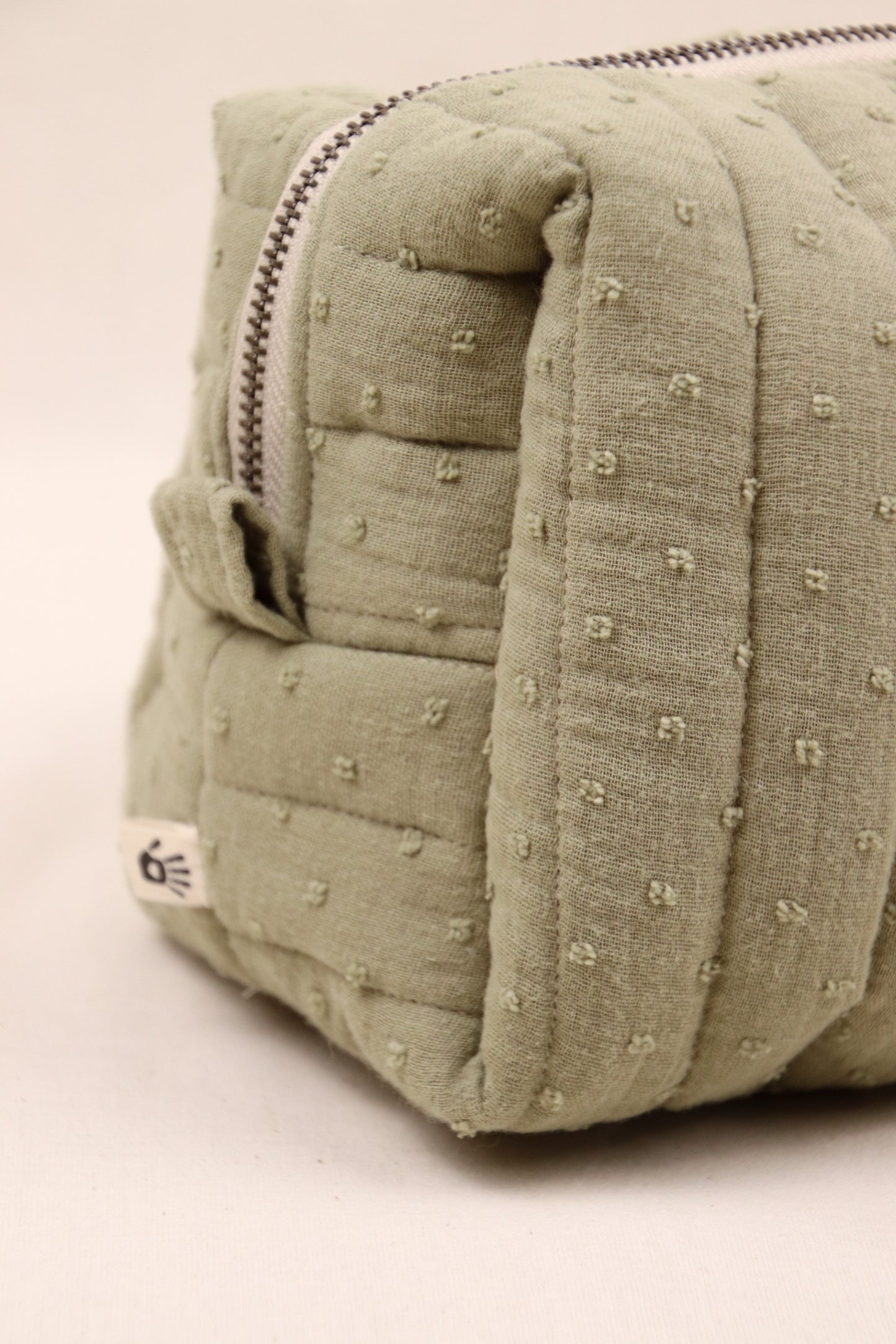 Toilettas Groen met bolletjes