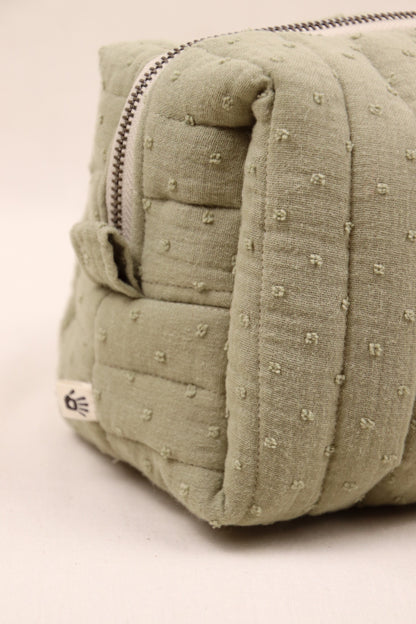 Toilettas Groen met bolletjes