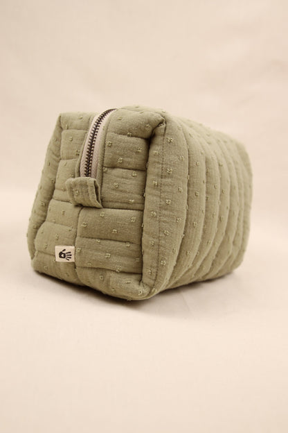 Toilettas Groen met bolletjes