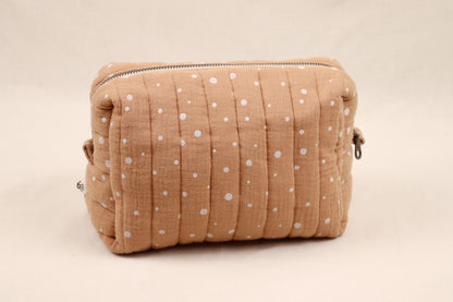 Toilettas Roest met stippen (lichte rits)