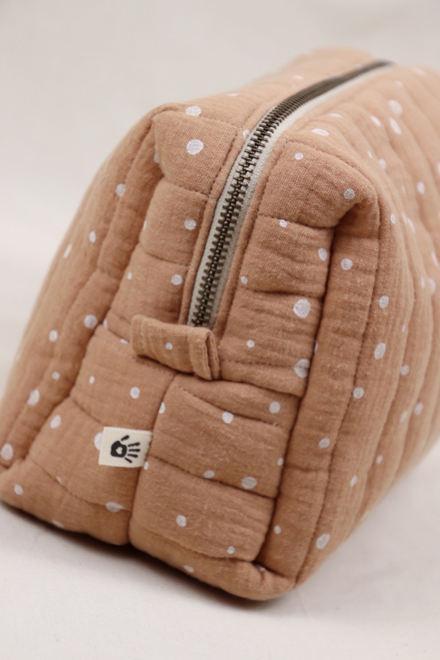 Toilettas Roest met stippen (lichte rits)