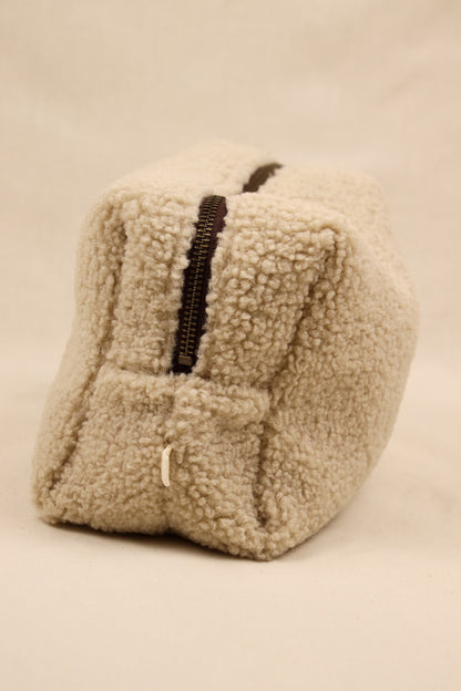 Toilettas Teddy Beige (donkere rits)