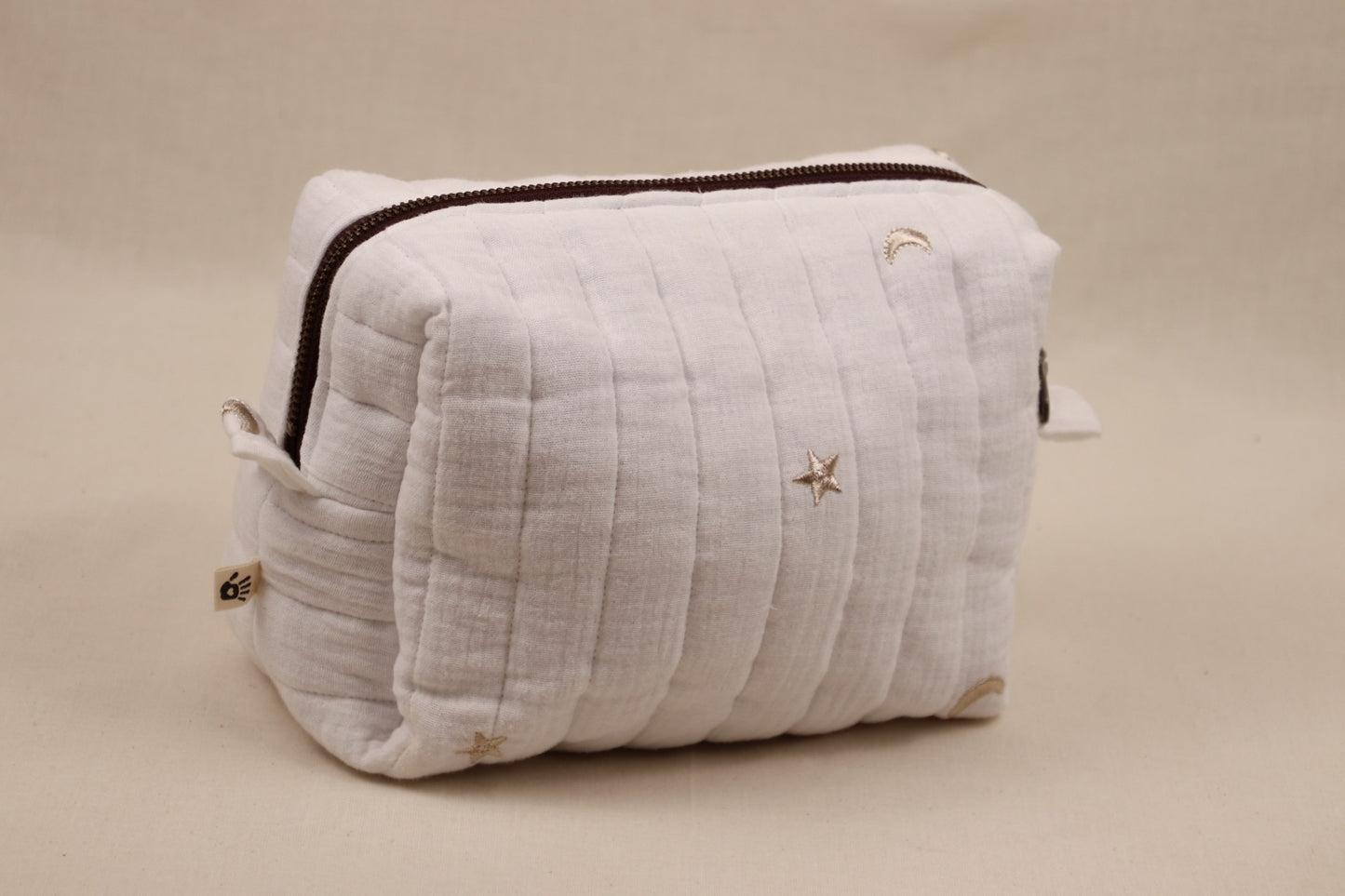 Toilettas Wit met maan/ster