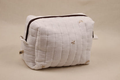 Toilettas Wit met maan/ster