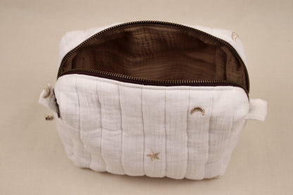 Toilettas Wit met maan/ster