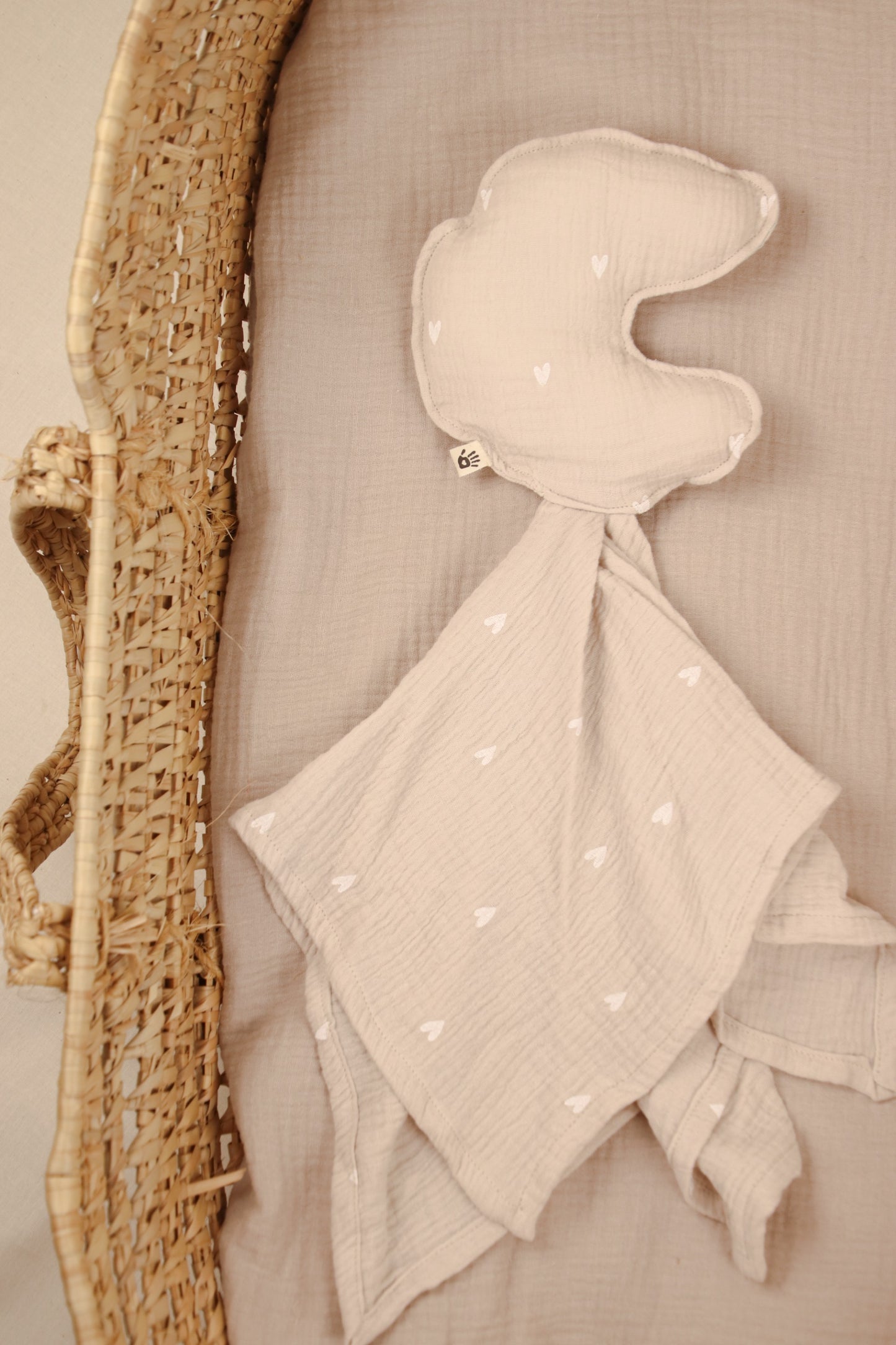 Tutteldoekje Grijs met hartjes