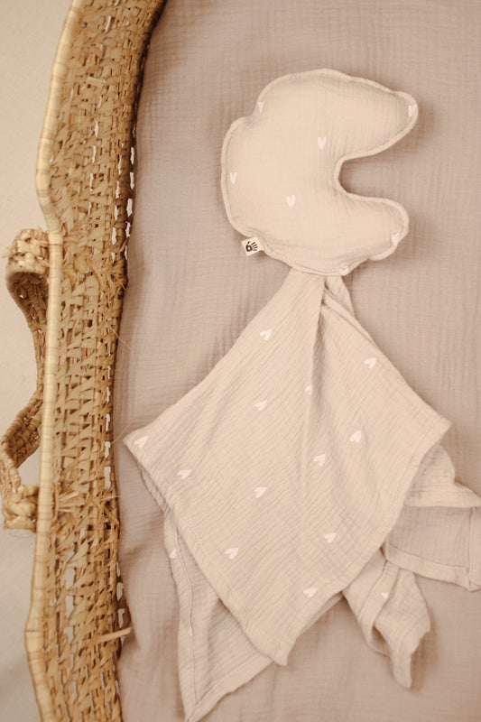 Tutteldoekje Grijs met hartjes