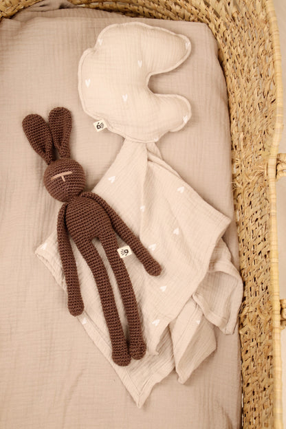 Tutteldoekje Grijs met hartjes