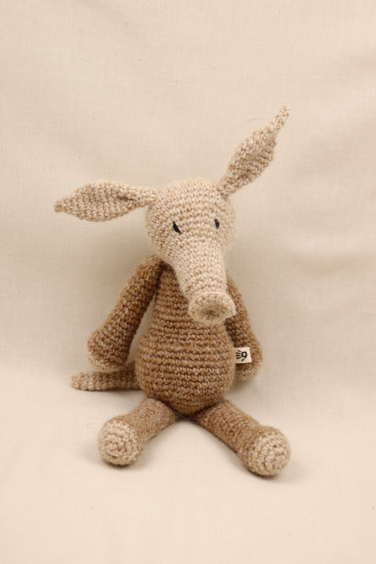 Wollen knuffel Aardvarken